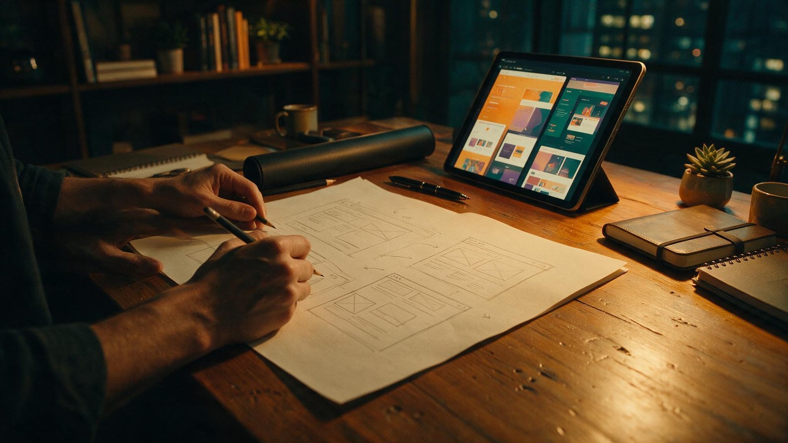 Design work on screen